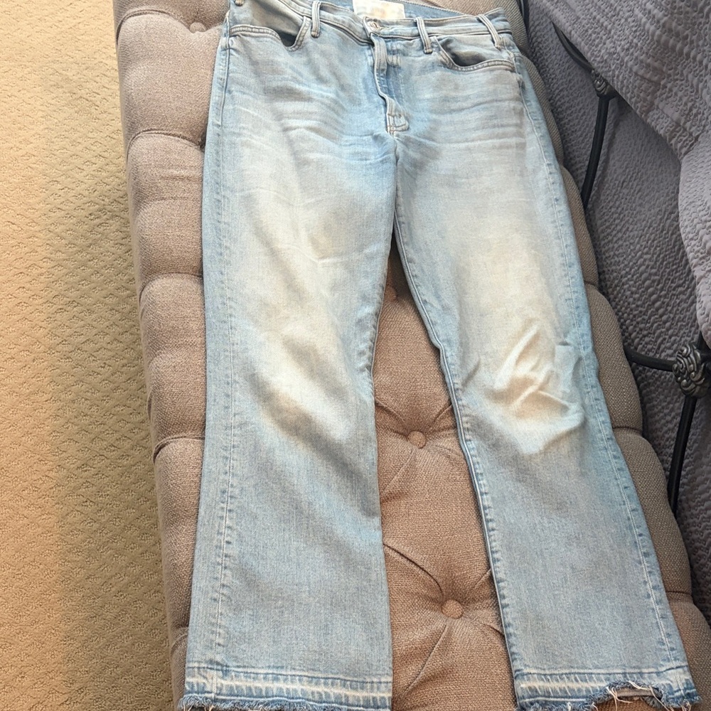 MOTHER the hustler ankle undone hem